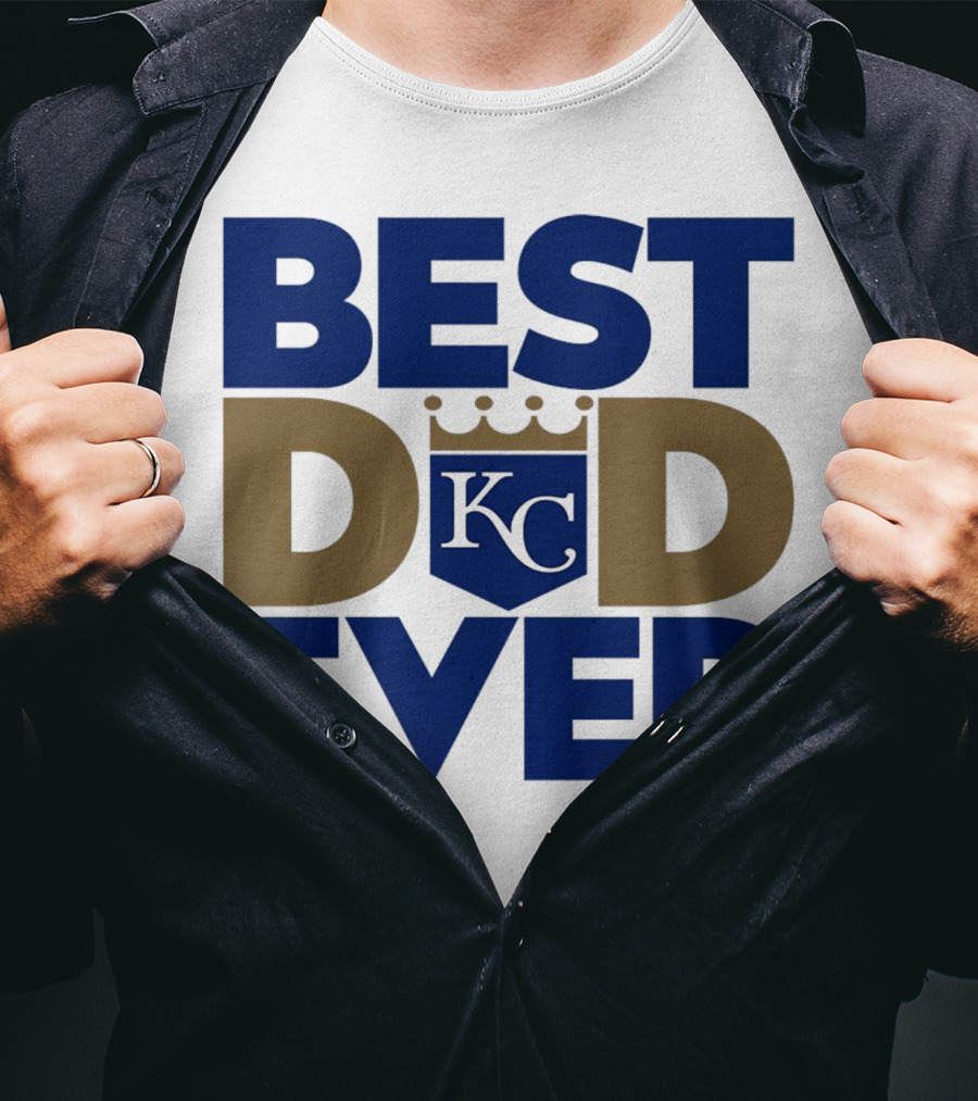 Best Dad Ever KC Royals Baseball T-Shirt