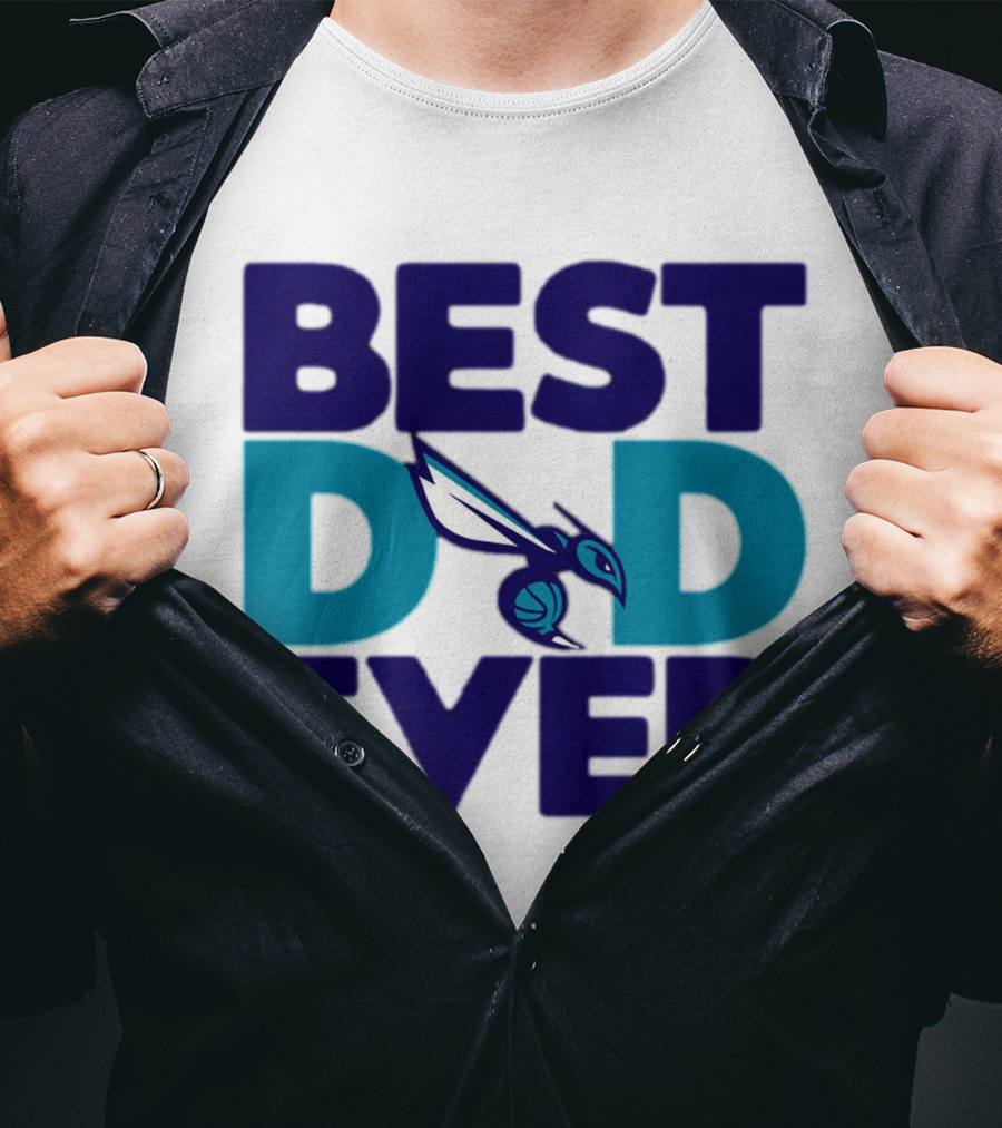 Best Dad Ever NBA Charlotte Hornets Father's Day Fan T-Shirt