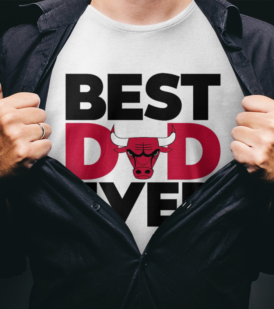 Best Dad Ever Chicago Bulls NBA T-Shirt