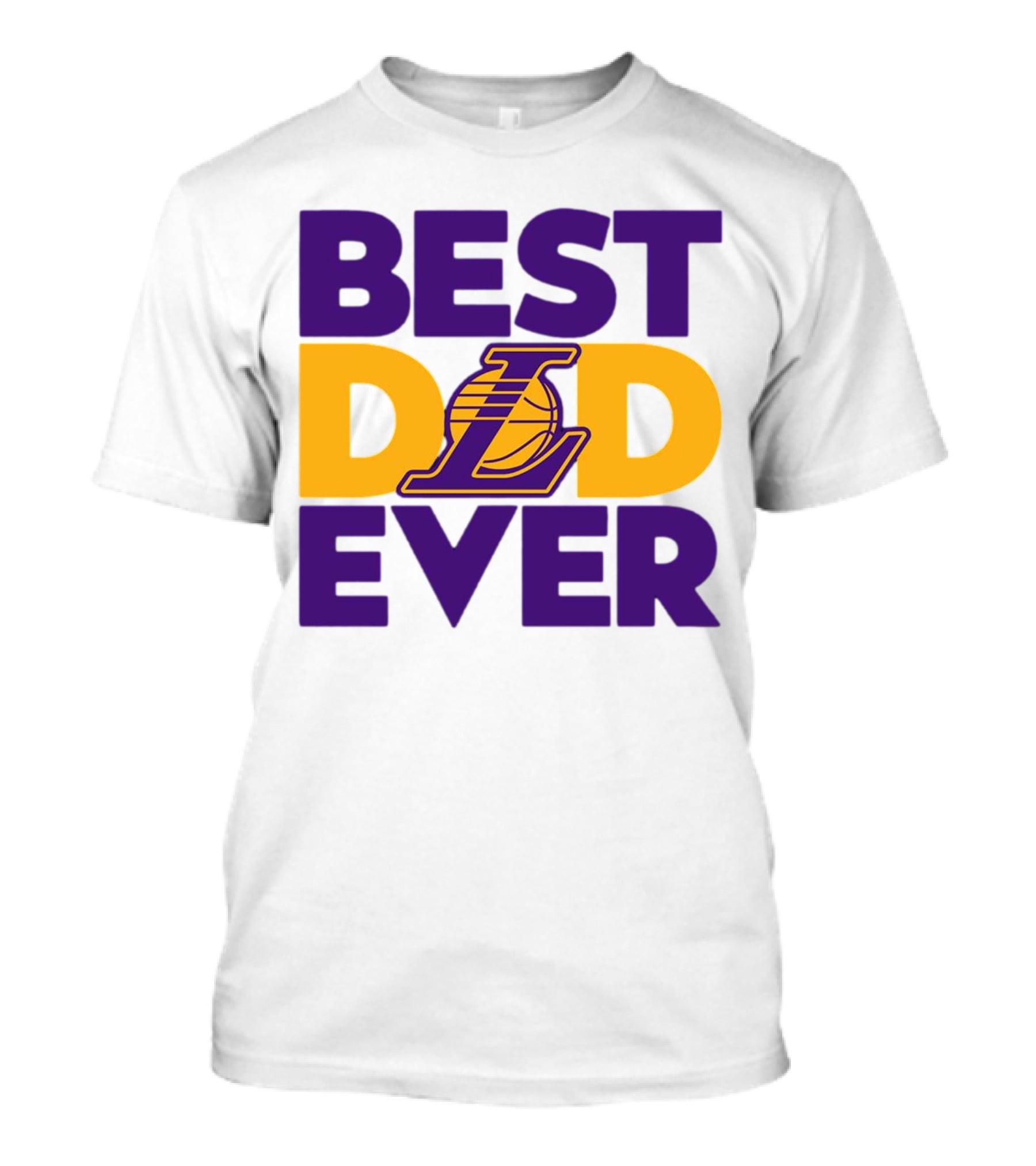 Best Dad Ever NBA Los Angeles Lakers Dodgers Fan T-Shirt