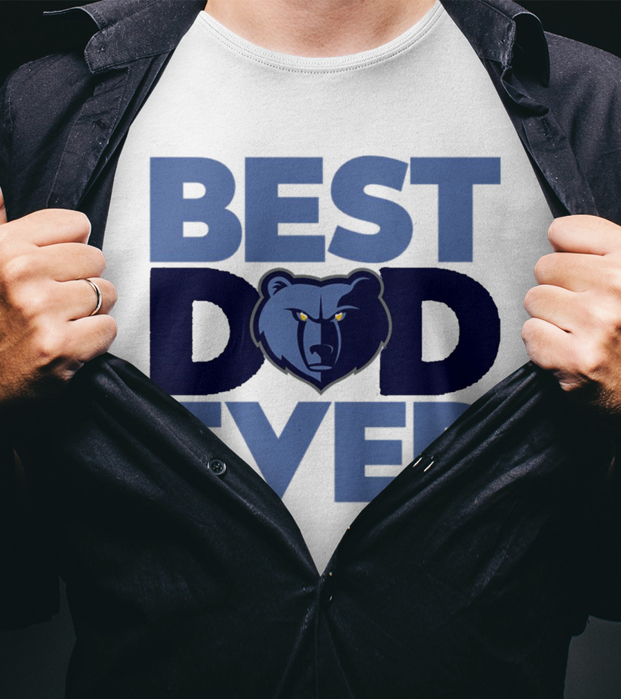 Best Dad Ever NBA Memphis Grizzlies Bear T-Shirt