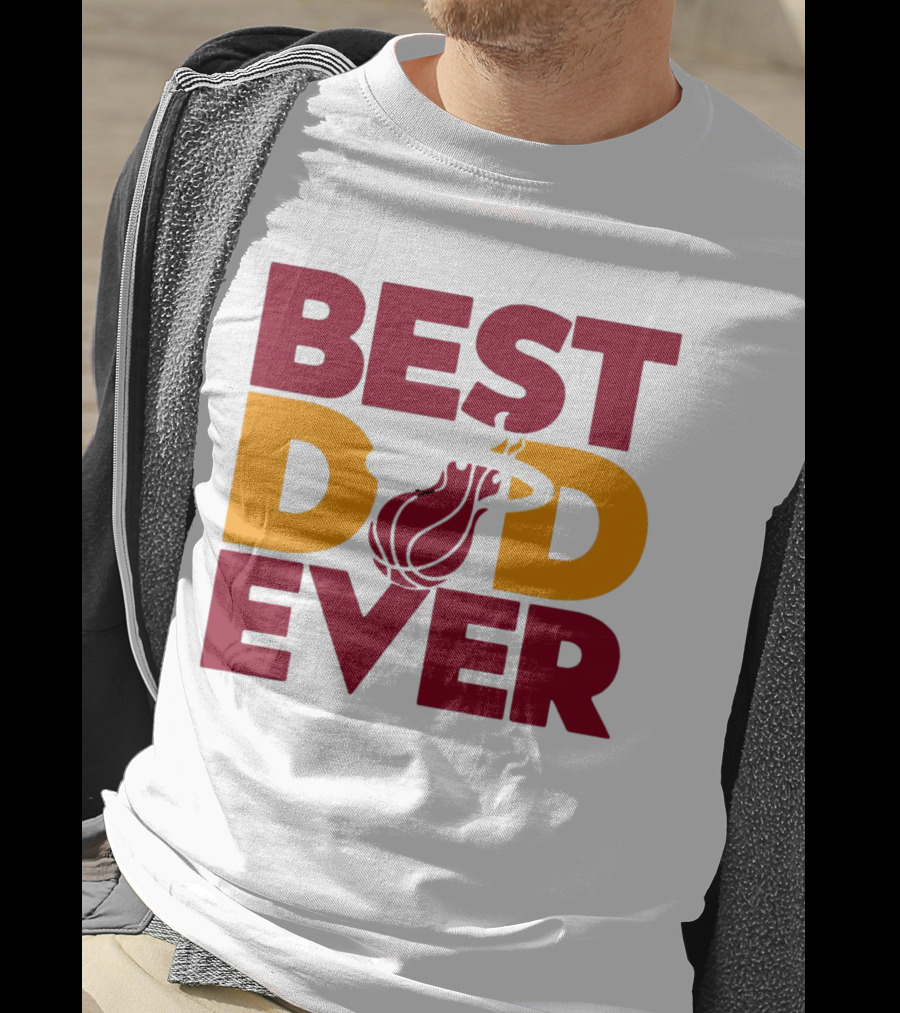 Best Dad Ever NBA Miami Heat Basketball Fan T-Shirt