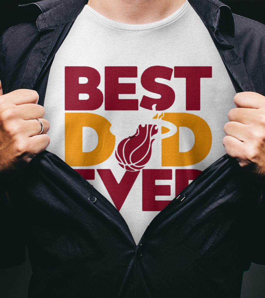 Best Dad Ever NBA Miami Heat Basketball Fan T-Shirt