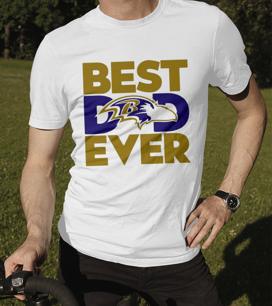 Best Dad Ever NFL Baltimore Ravens T-Shirt