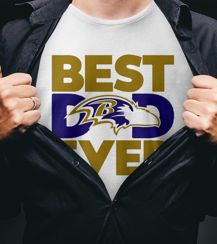 Best Dad Ever NFL Baltimore Ravens T-Shirt