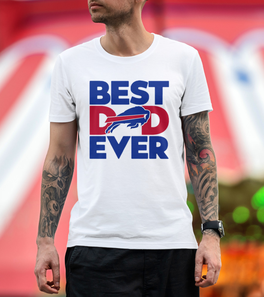 Best Dad Ever Buffalo Bills NFL T-Shirt