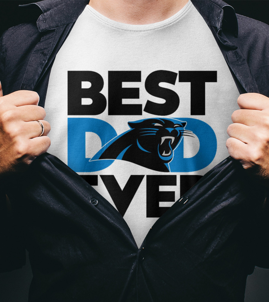 Best Dad Ever Carolina Panthers NFL Fan T-Shirt