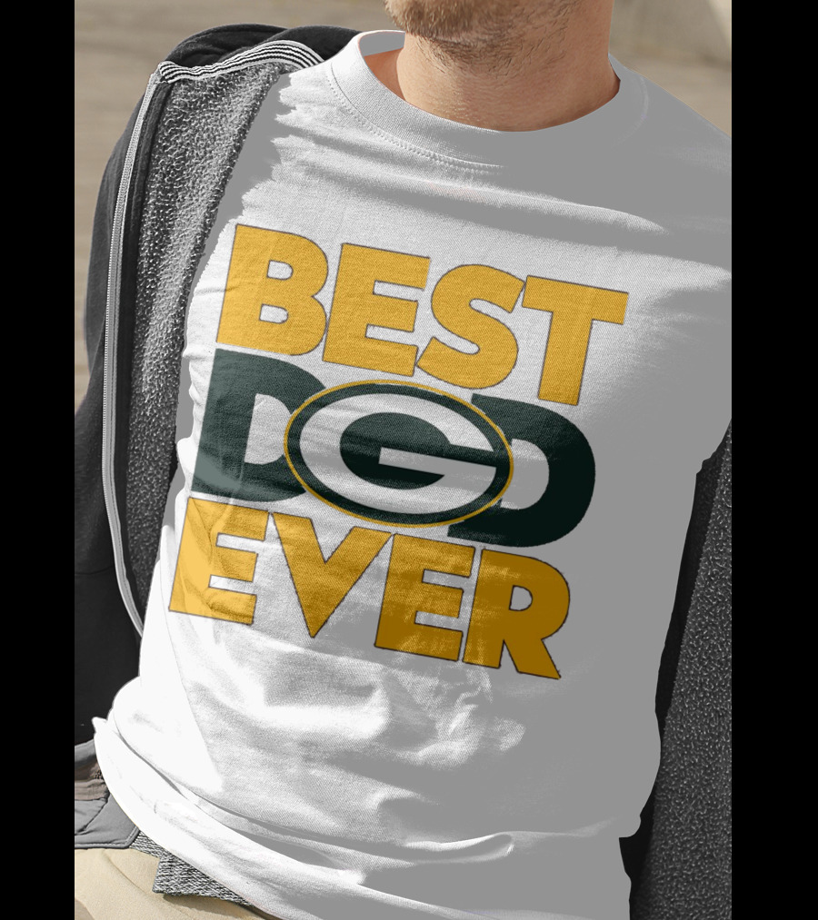 Best Dad Ever Green Bay Packers Logo NFL T-Shirt
