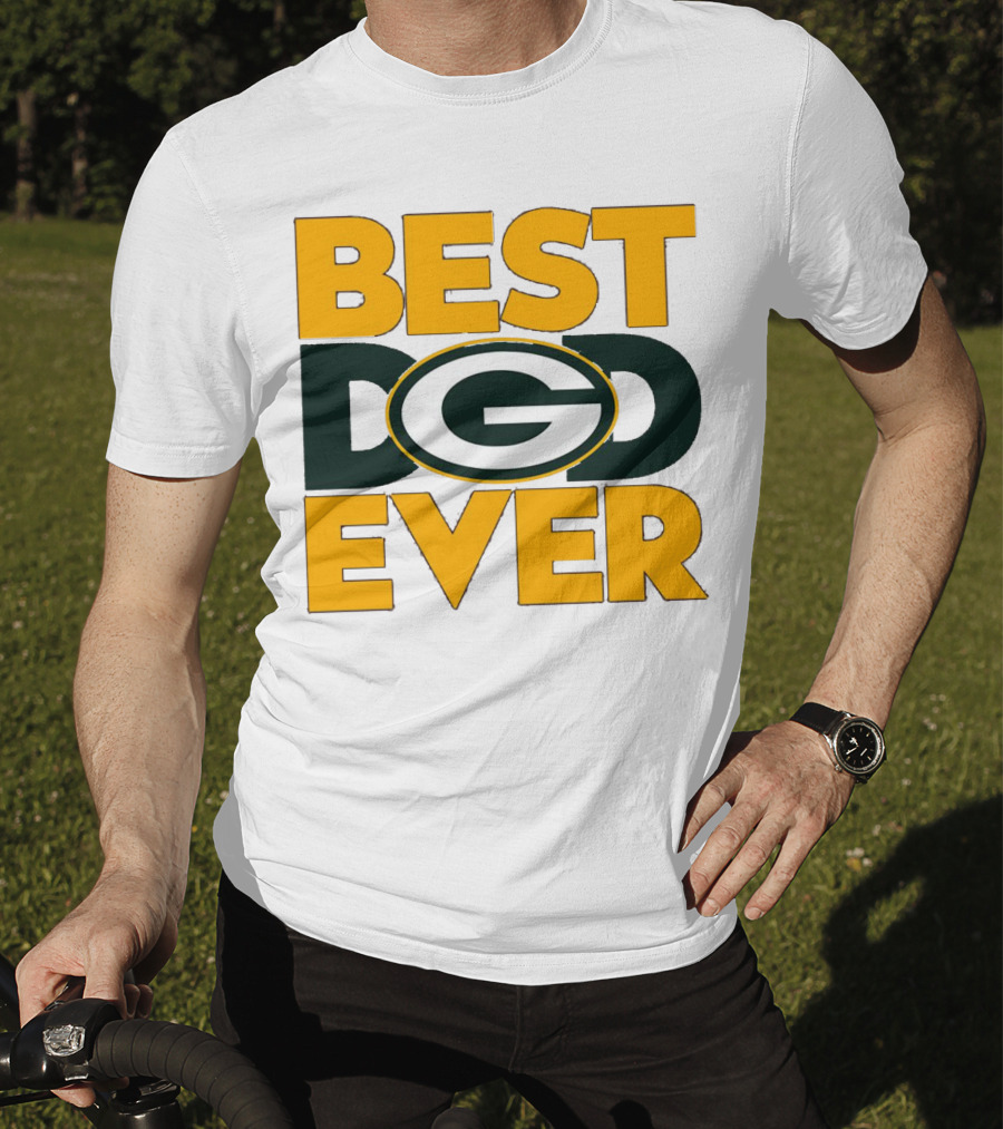 Best Dad Ever Green Bay Packers Logo NFL T-Shirt