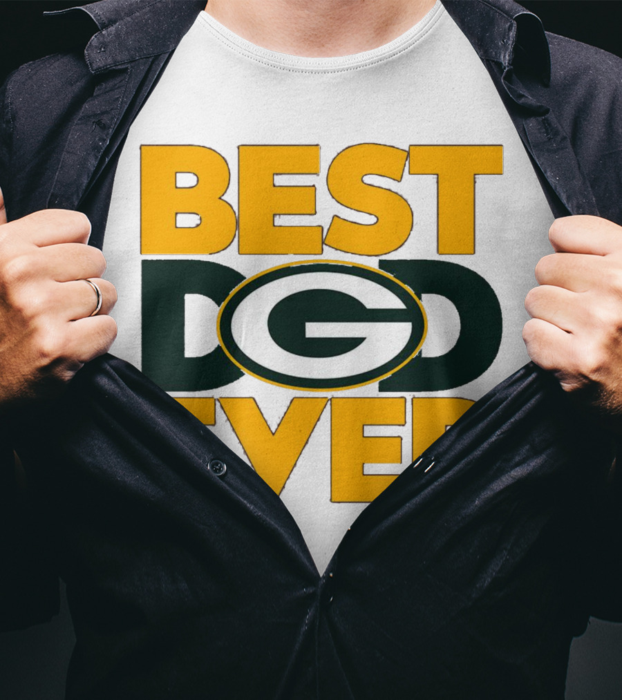 Best Dad Ever Green Bay Packers Logo NFL T-Shirt
