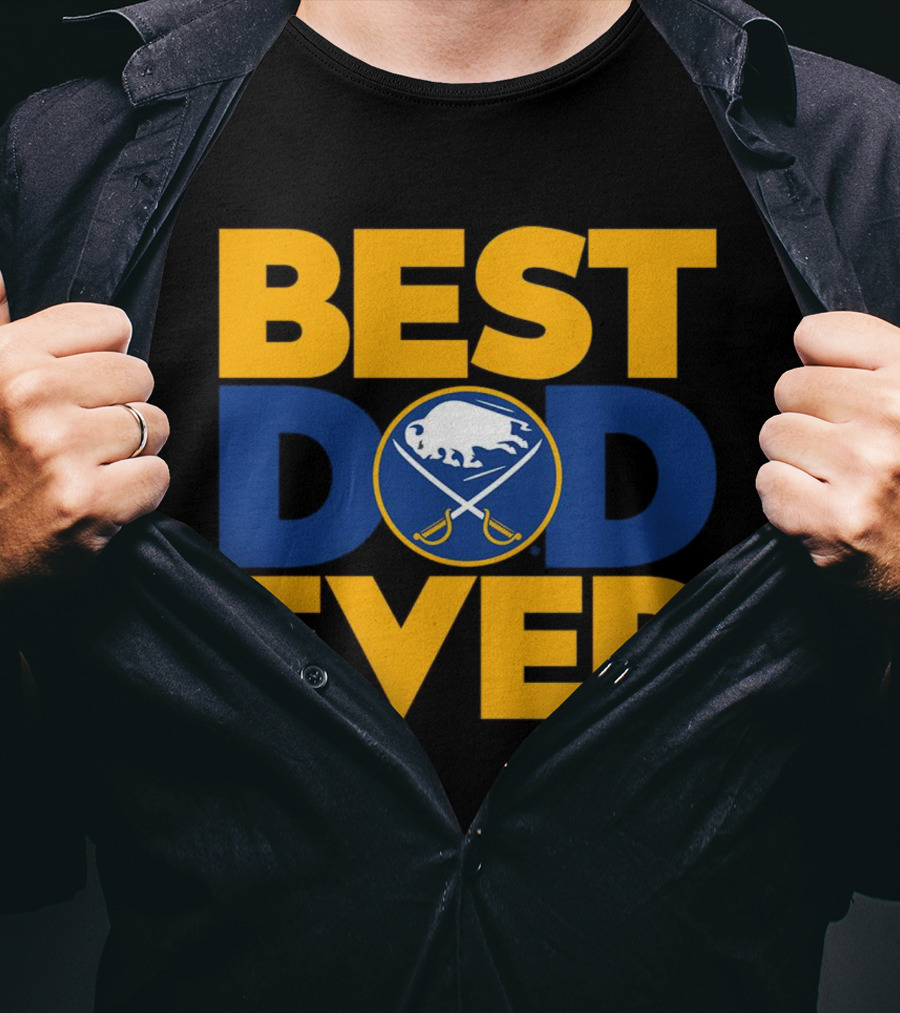 Best Dad Ever NHL Buffalo Sabres Fan Merchandise T-Shirt