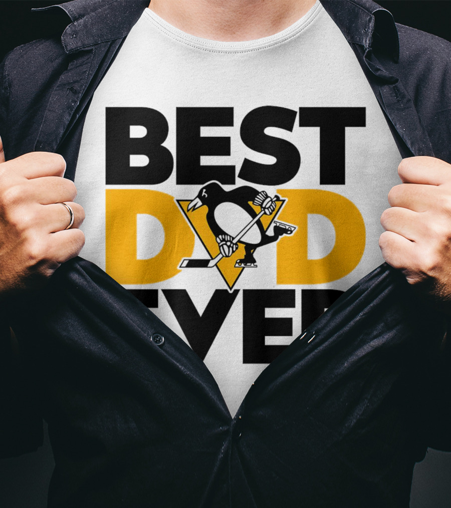 Best Dad Ever NHL Pittsburgh Penguins T-Shirt