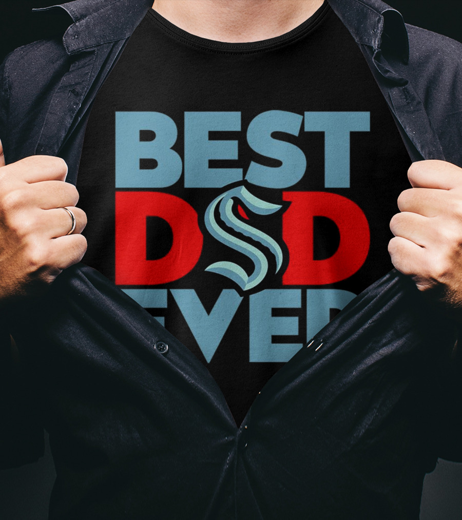 Best Dad Ever Seattle Kraken NHL T-Shirt