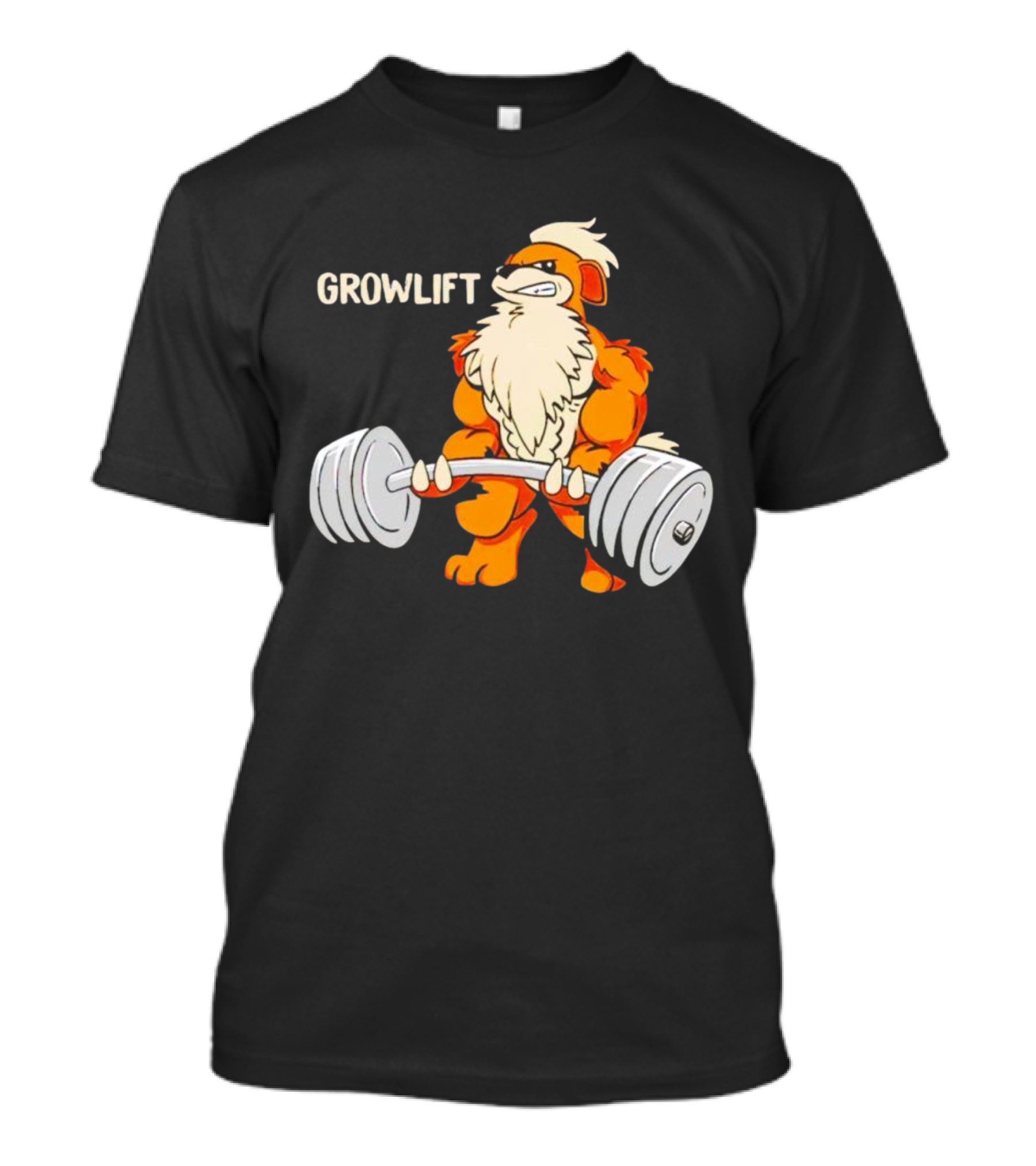 Growlift Lifting Barbell Cartoon Monster T-Shirt