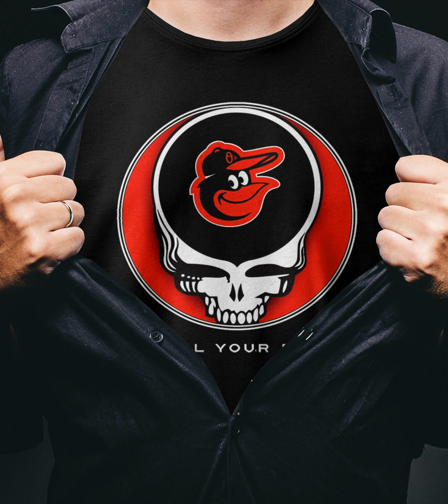 Steal Your Base Baltimore Orioles Grateful Dead Skull T-Shirt