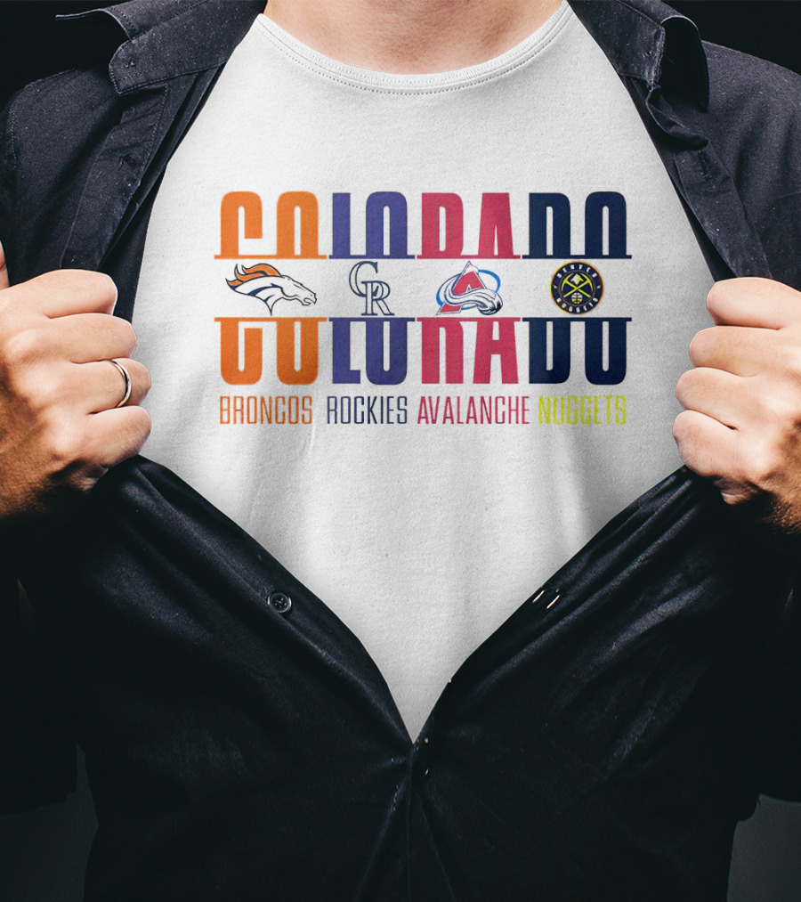 Colorado Broncos Rockies Avalanche Nuggets T-Shirt