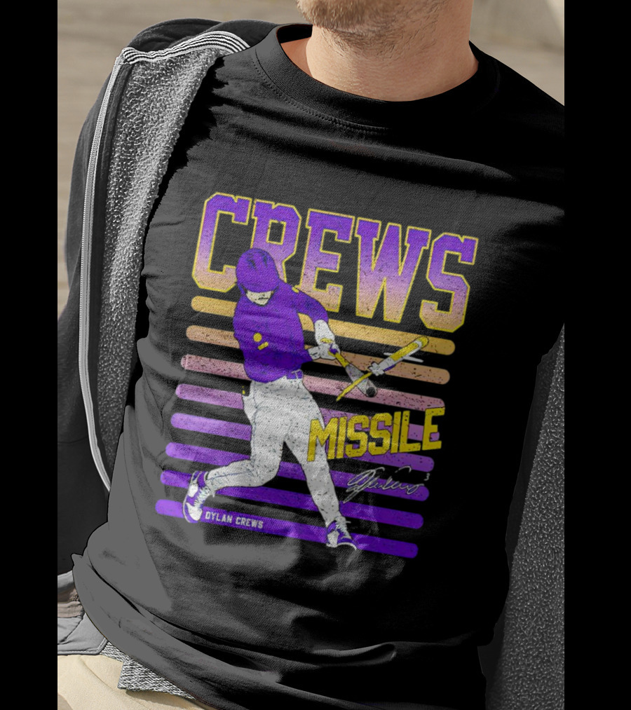Crews Missile Dylan Crews LSU Tigers Signature T-Shirt