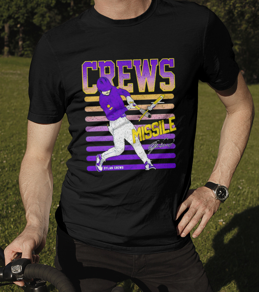 Crews Missile Dylan Crews LSU Tigers Signature T-Shirt