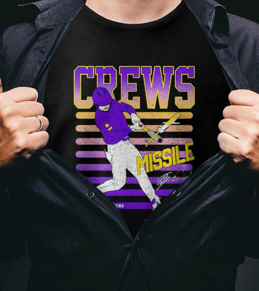 Crews Missile Dylan Crews LSU Tigers Signature T-Shirt