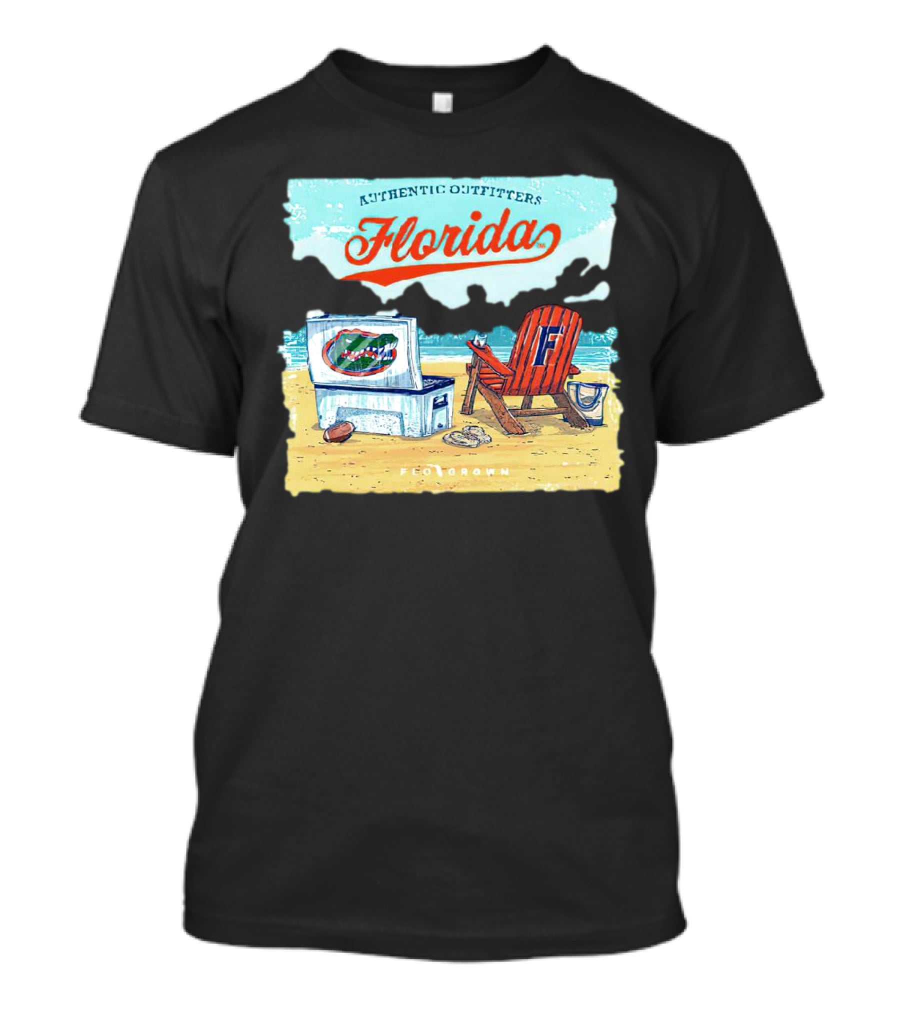 Authentic Outfitters Florida Gators Flogrown Beach Scene T-Shirt
