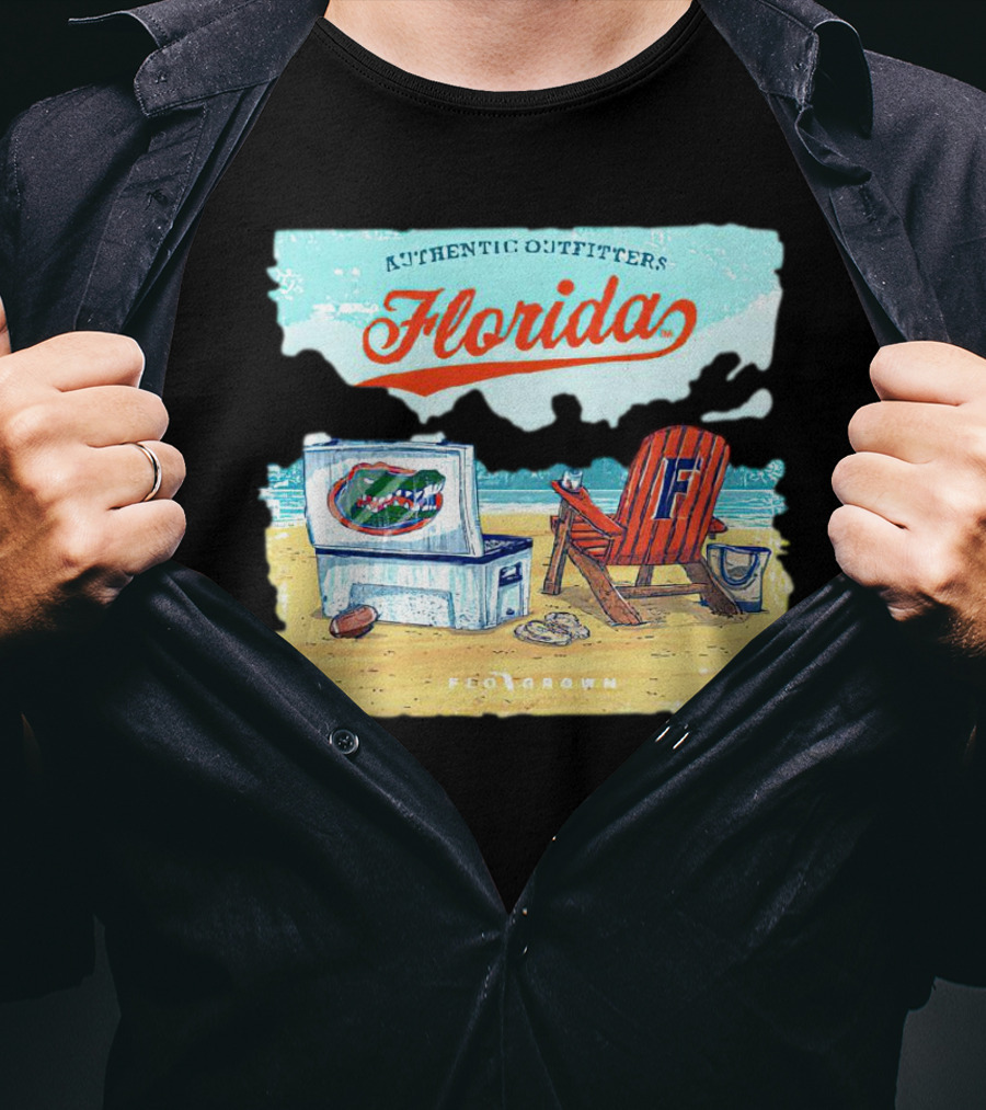 Authentic Outfitters Florida Gators Flogrown Beach Scene T-Shirt