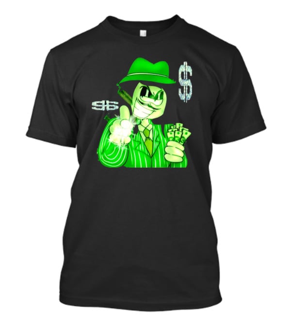 Gangsta Sponge Whang Dollar Suit Fedora Money T-Shirt