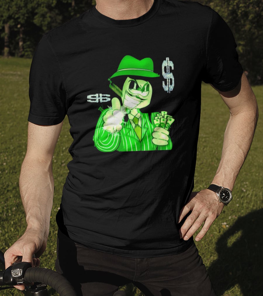 Gangsta Sponge Whang Dollar Suit Fedora Money T-Shirt