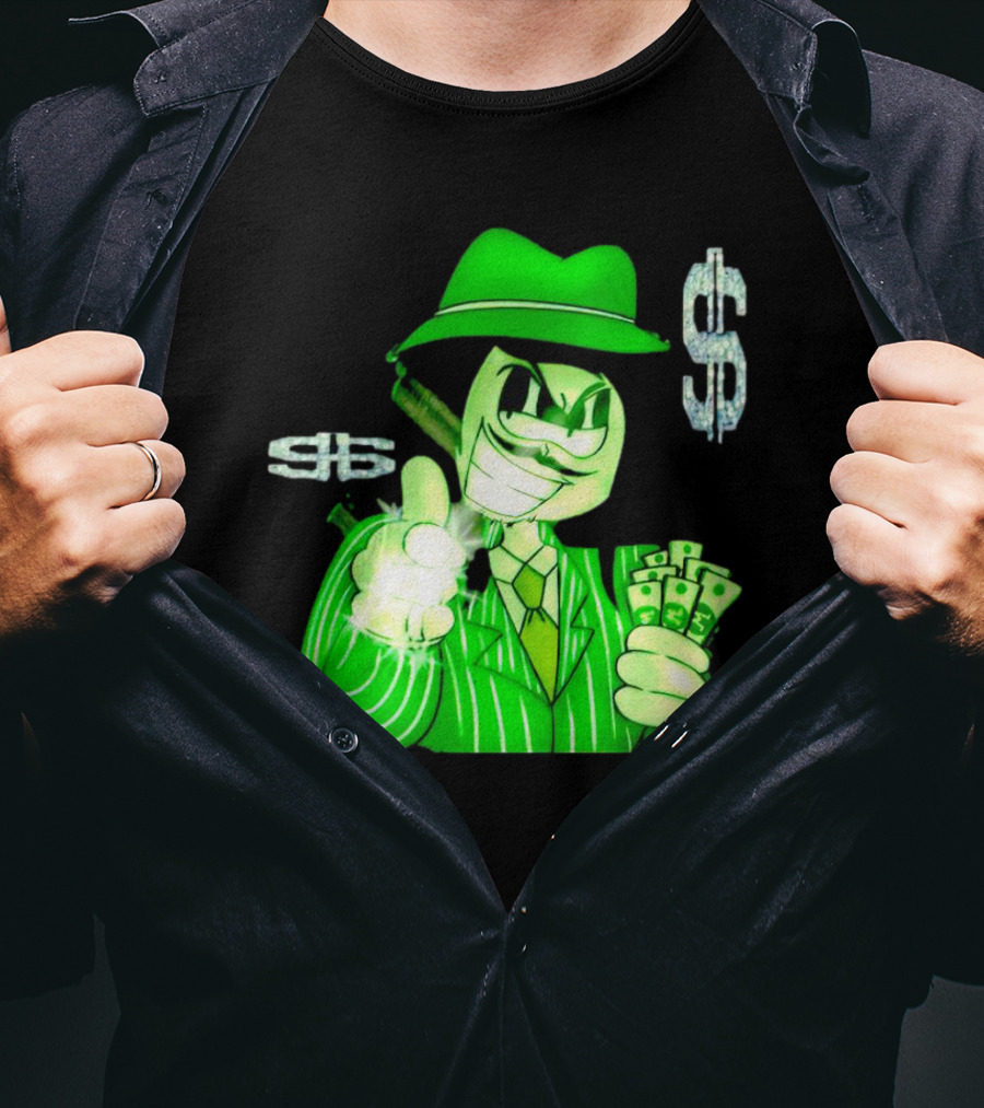 Gangsta Sponge Whang Dollar Suit Fedora Money T-Shirt