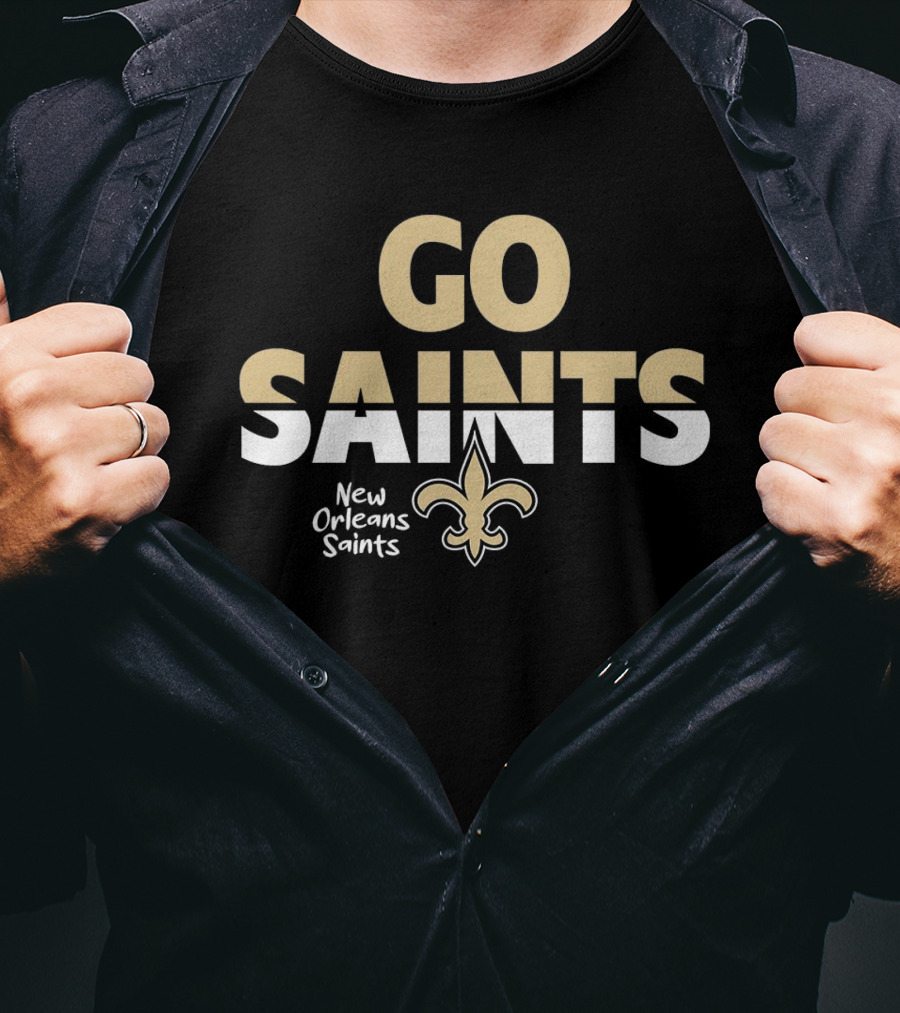 GO SAINTS New Orleans Saints Fleur-de-Lis T-Shirt
