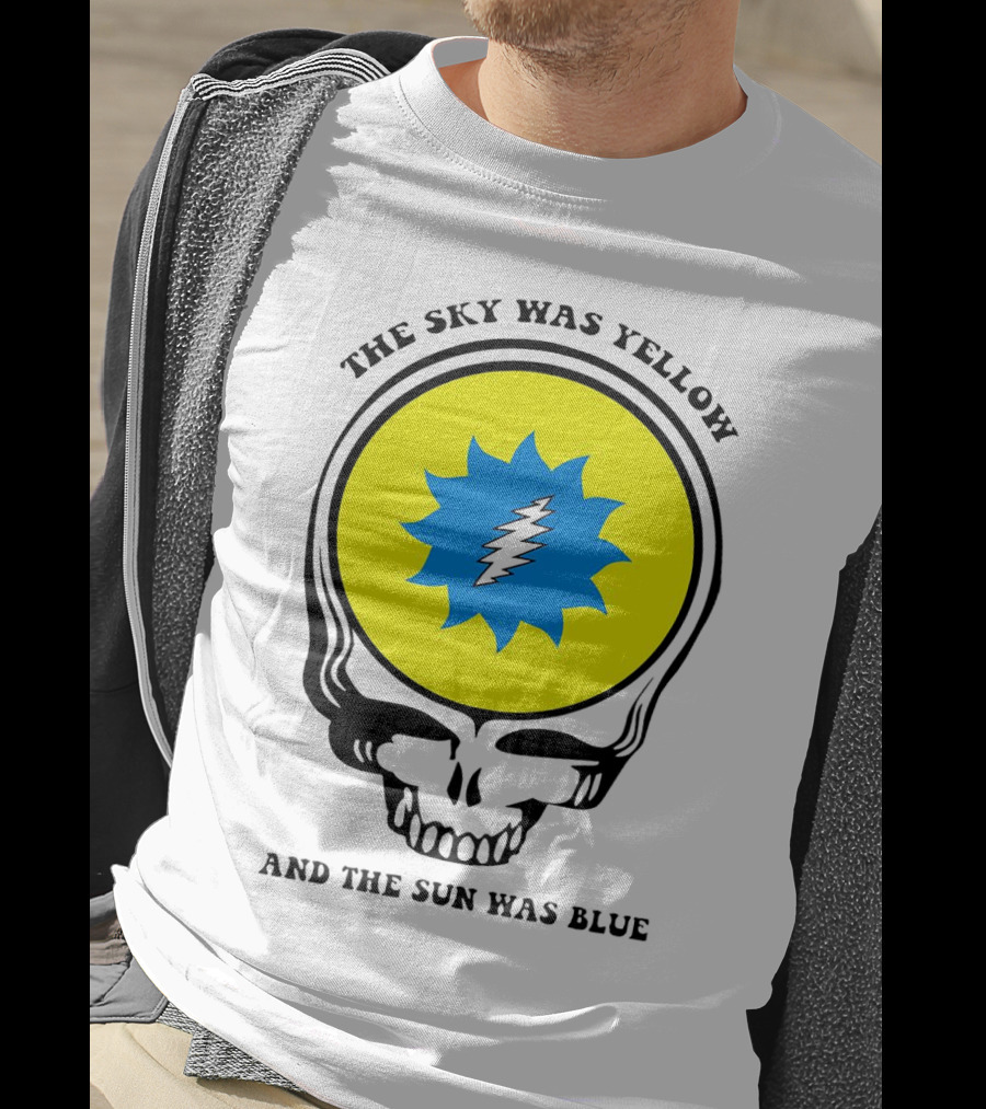 Grateful Dead Skull With Yellow Sky And Blue Sun Iconic T-Shirt