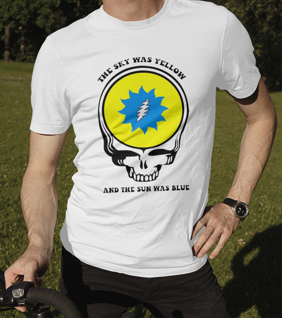 Grateful Dead Skull With Yellow Sky And Blue Sun Iconic T-Shirt