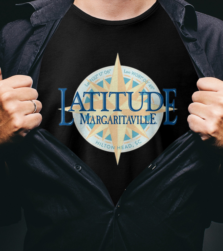 Latitude Margaritaville Hilton Head SC La N32 17 06 Lon W080 49 19 T-Shirt