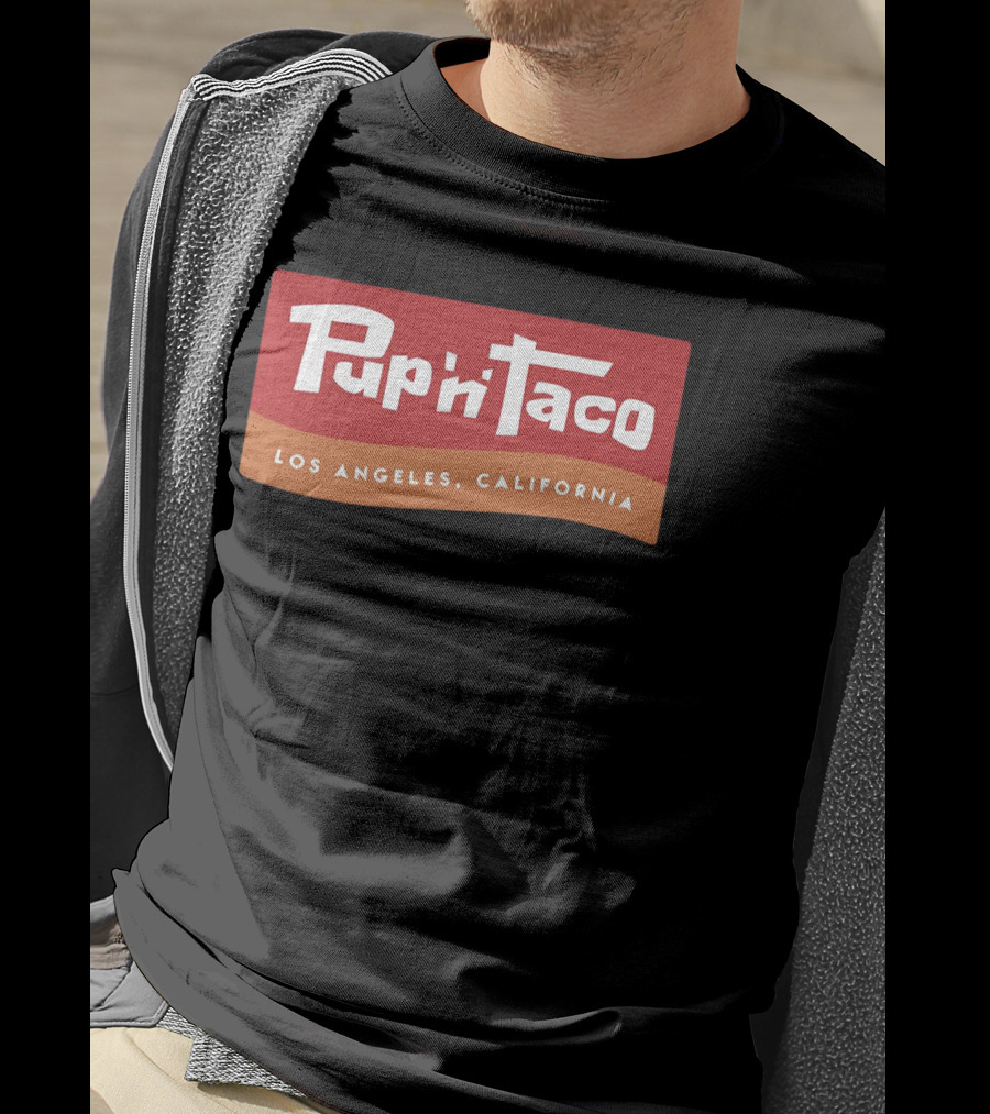 Pup ‘N’ Taco Los Angeles California Retro Logo Vintage Branding T-Shirt