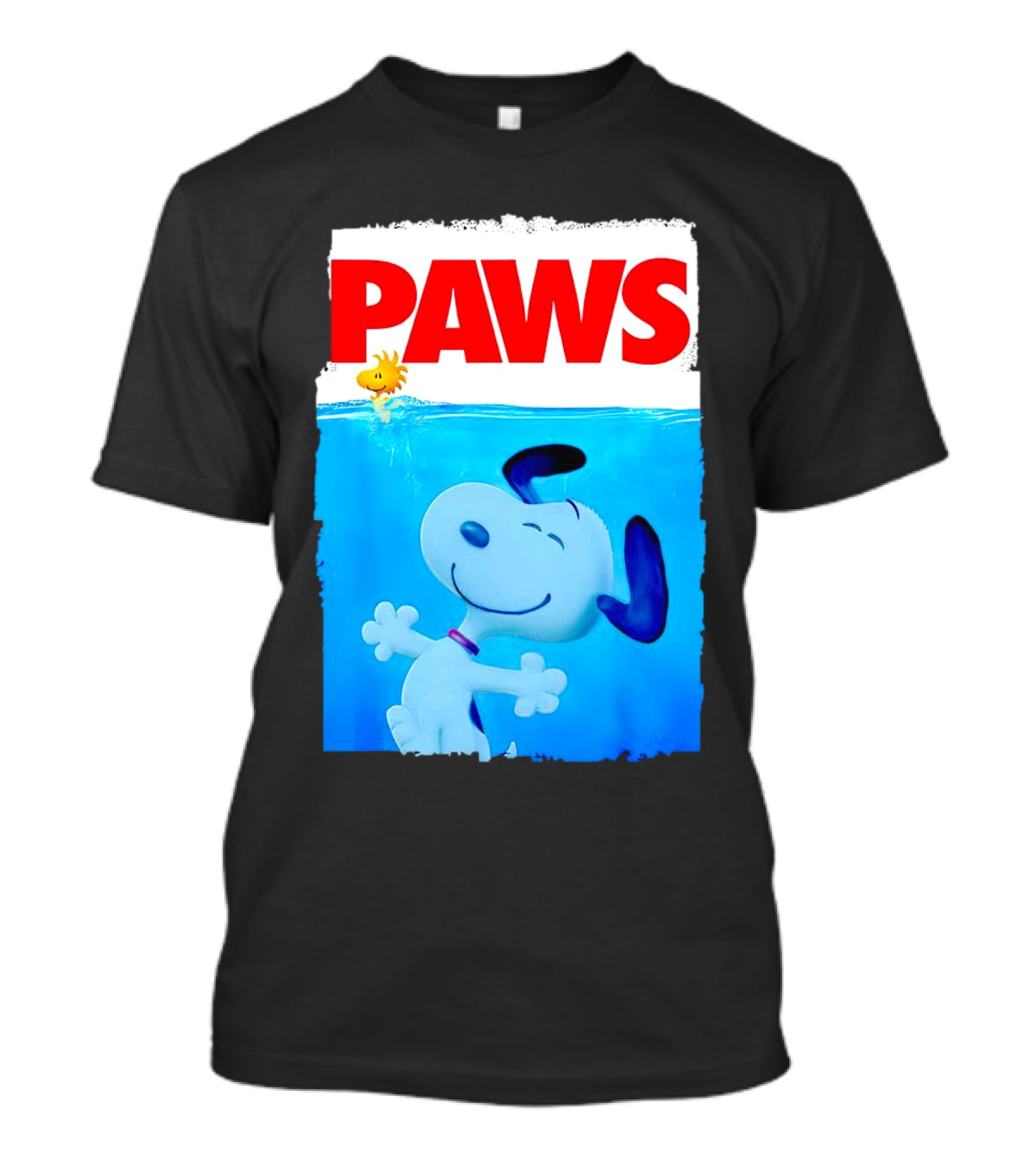Paws Snoopy And Woodstock Szurkulet T-Shirt