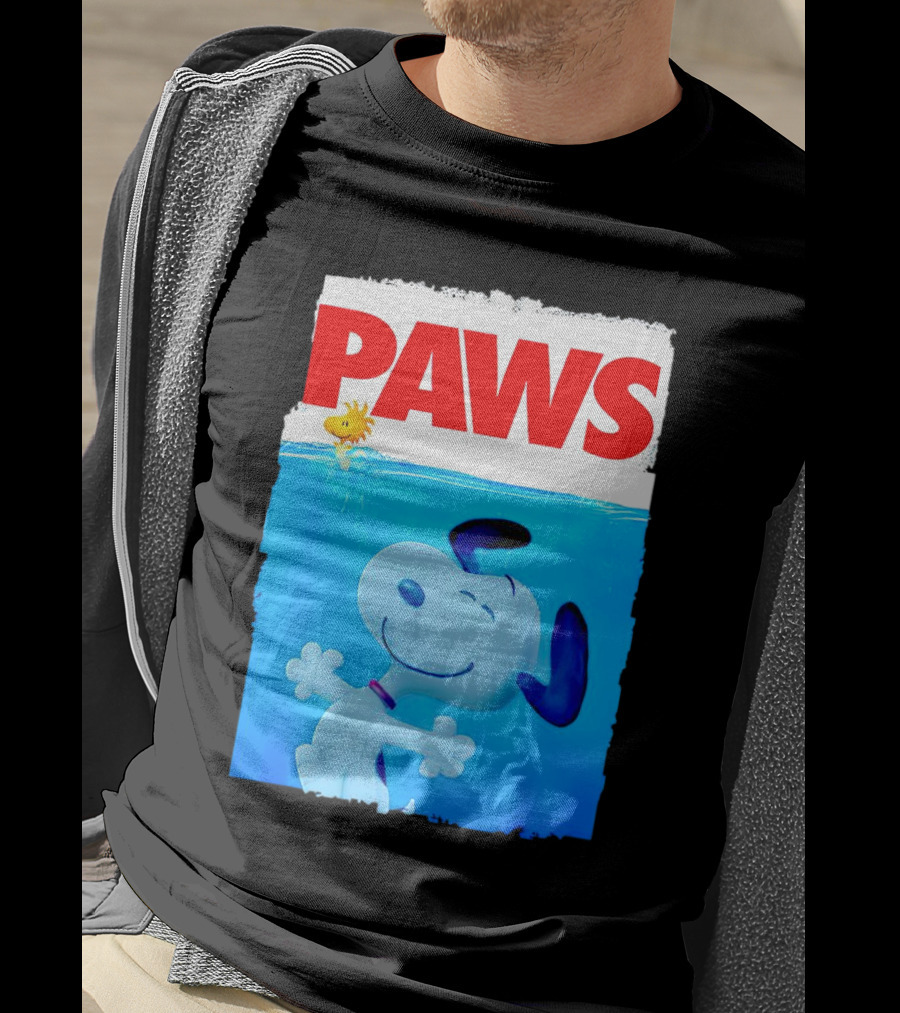 Paws Snoopy And Woodstock Szurkulet T-Shirt