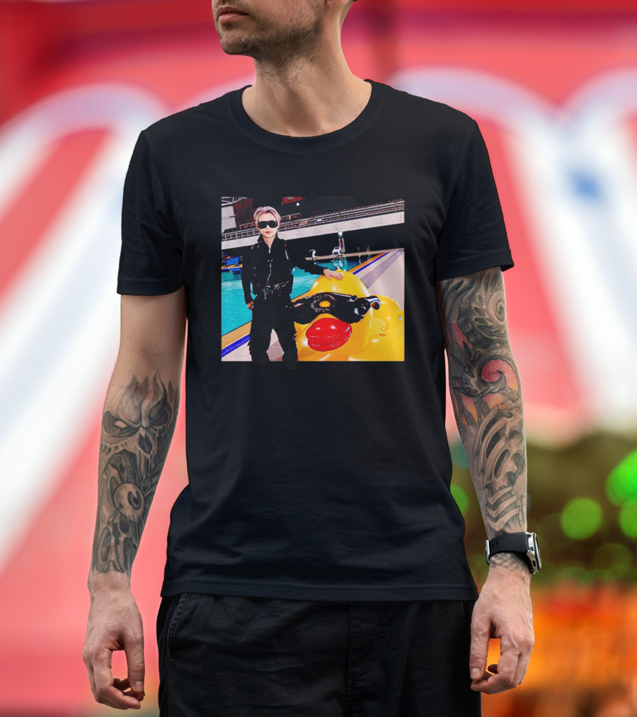 Stray Kids Felix by Pool with Giant Sunglasses Duck T-Shirt