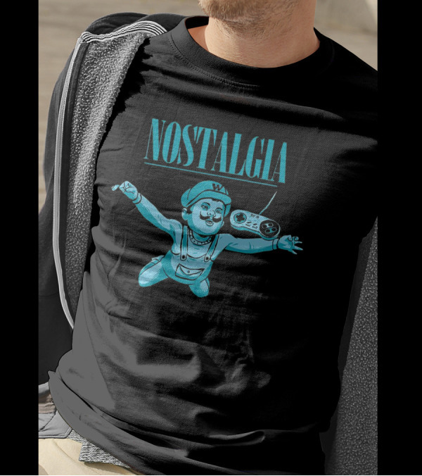 Nostalgia: Wario X Nirvana’s Nevermind Nineties Game Controller Classic T-Shirt