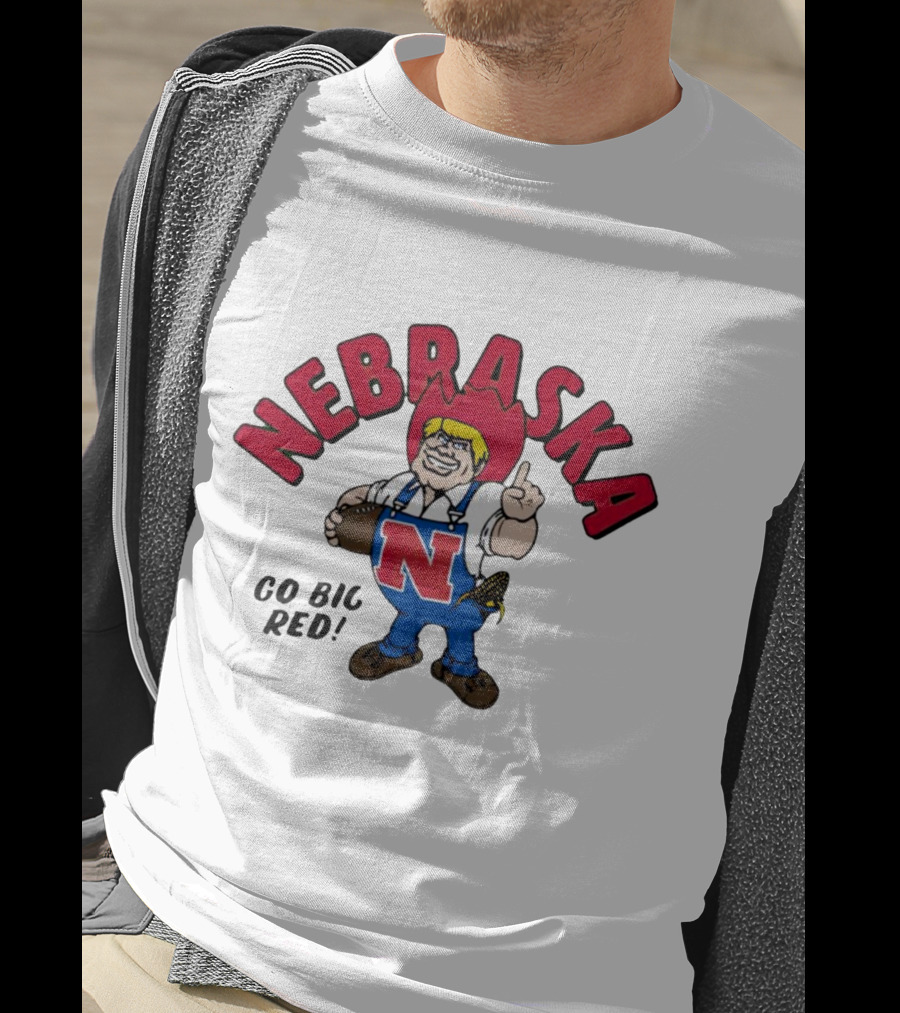 Nebraska Go Big Red Mascot Football Cornhusker Fan Gear T-Shirt