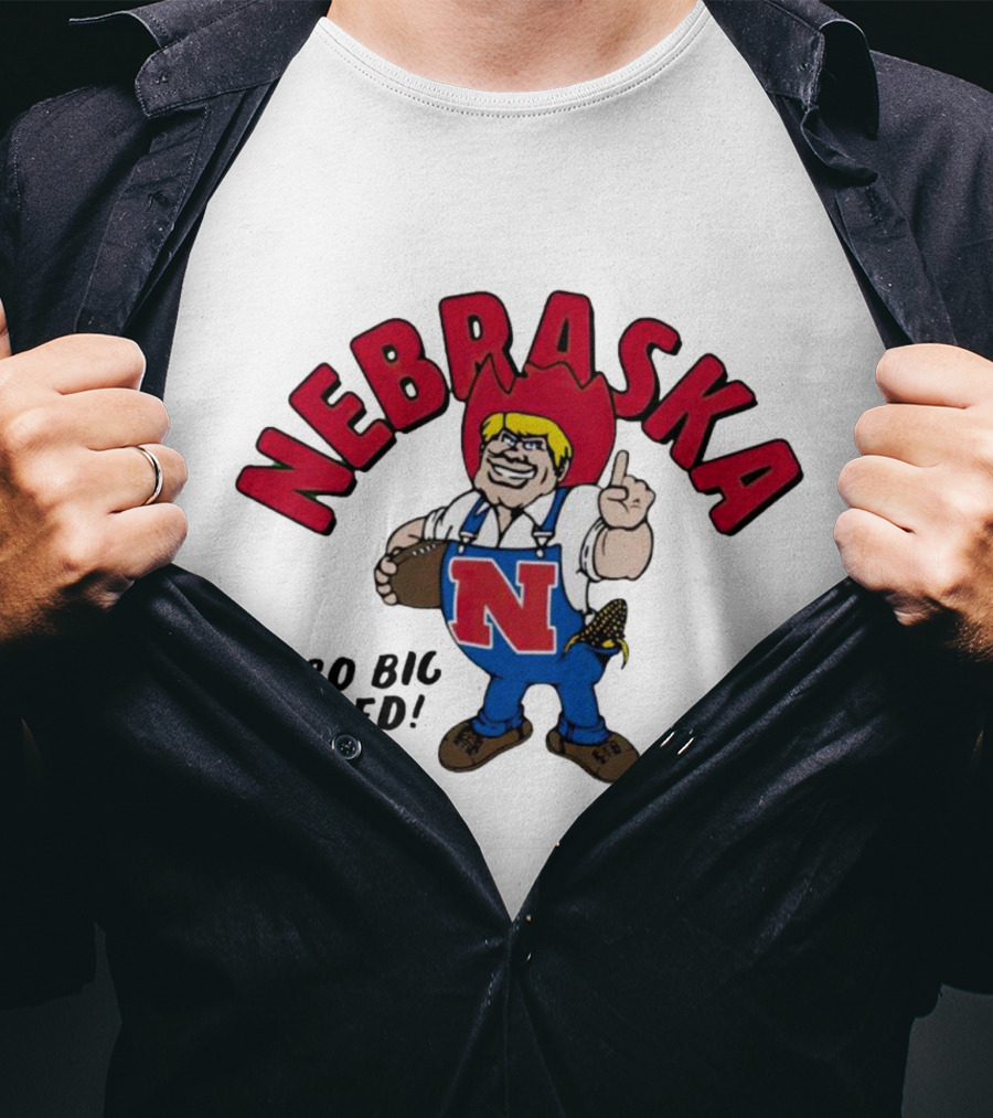 Nebraska Go Big Red Mascot Football Cornhusker Fan Gear T-Shirt