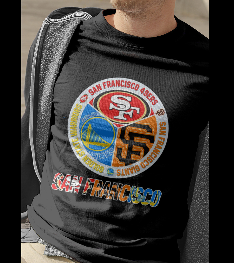 San Francisco 49ers Golden State Warriors Giants Logos San Francisco T-Shirt