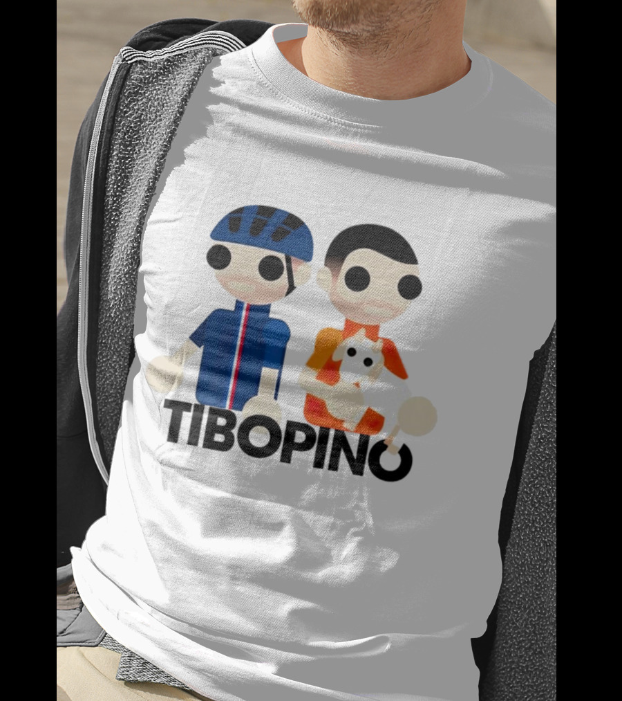 Tibopino Cycling Character Duo With Helmet And Dog T-Shirt