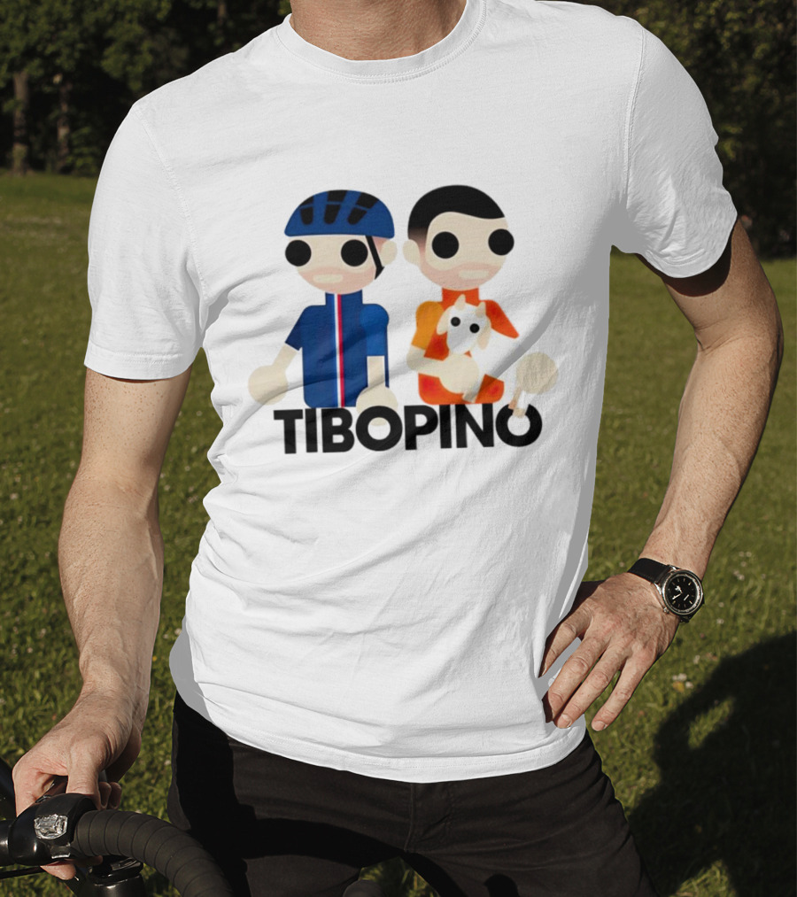 Tibopino Cycling Character Duo With Helmet And Dog T-Shirt