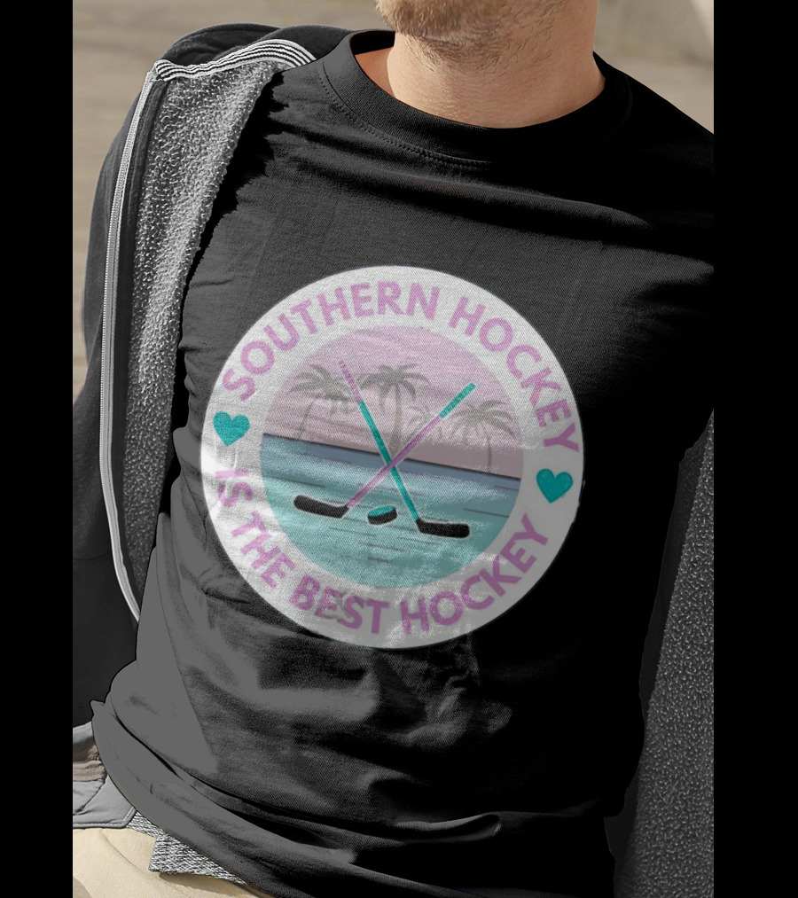 Southern Hockey Is The Best Hockey Palms And Crossed Sticks T-Shirt