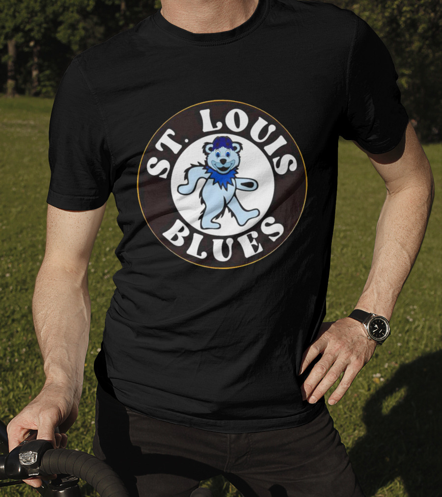 St Louis Blues Hockey Grateful Dead Bear T-Shirt