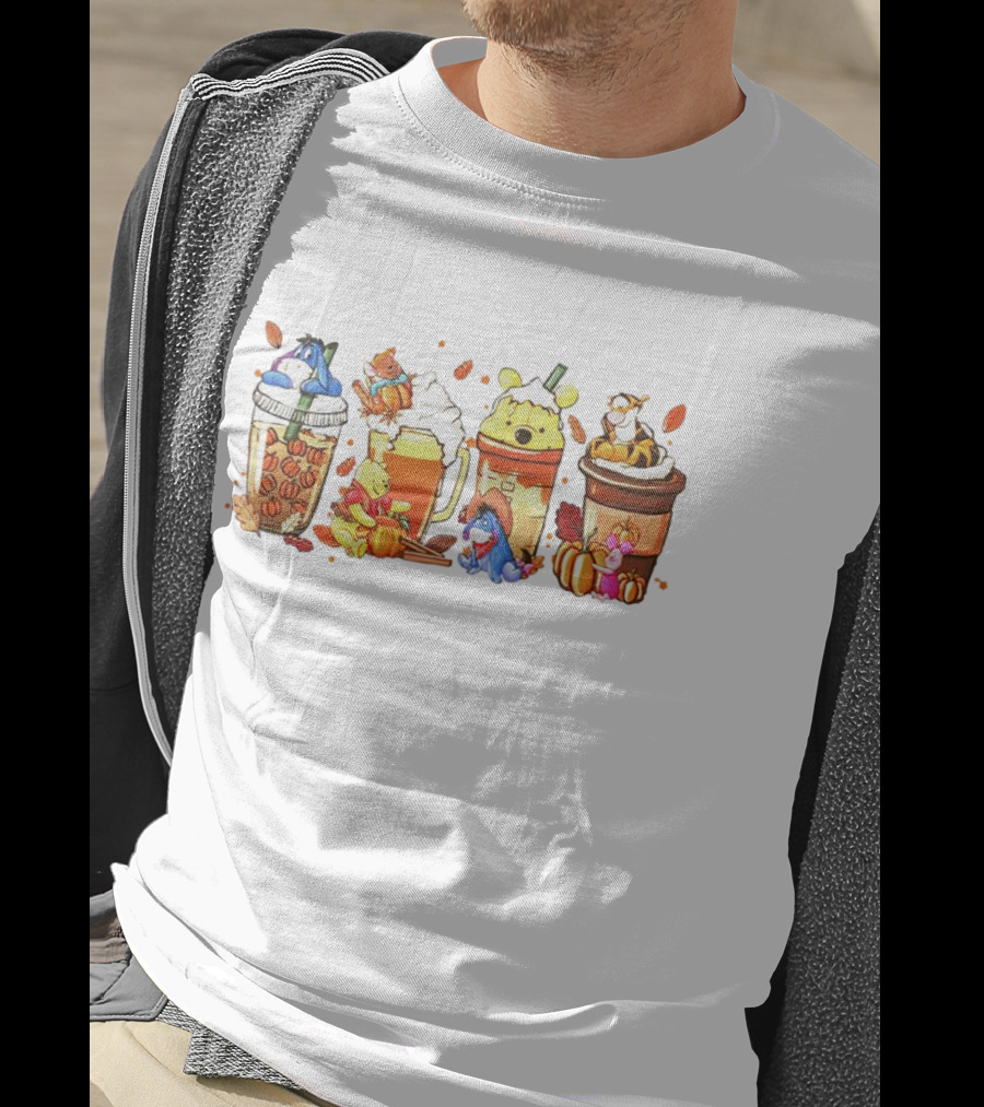 Winnie The Pooh Pumpkin Spice Coffee Latte Friends T-Shirt