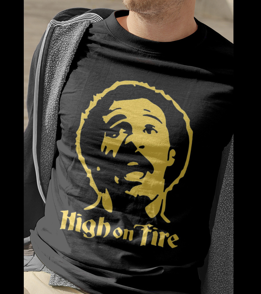 High On Fire Richard Pryor Black And Yellow T-Shirt
