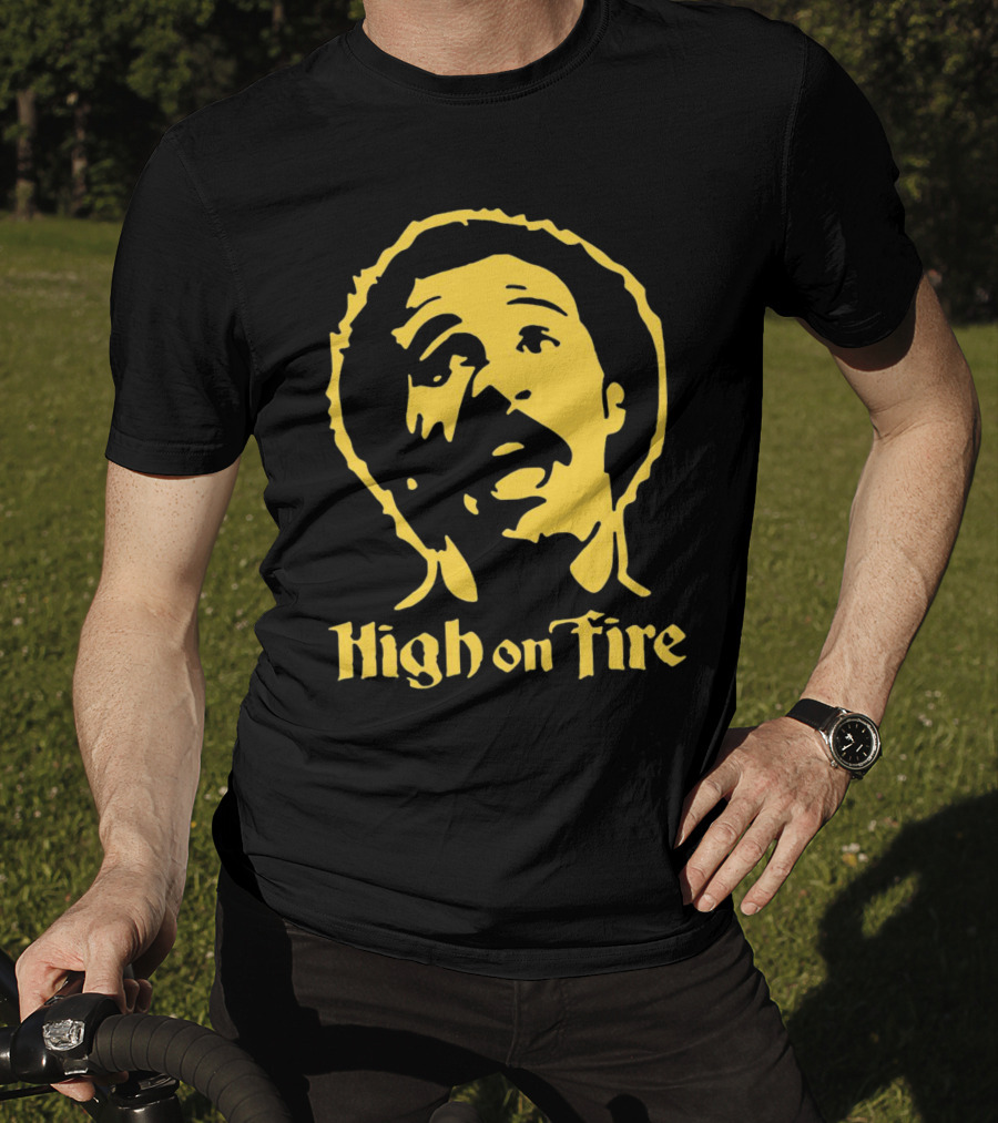 High On Fire Richard Pryor Black And Yellow T-Shirt