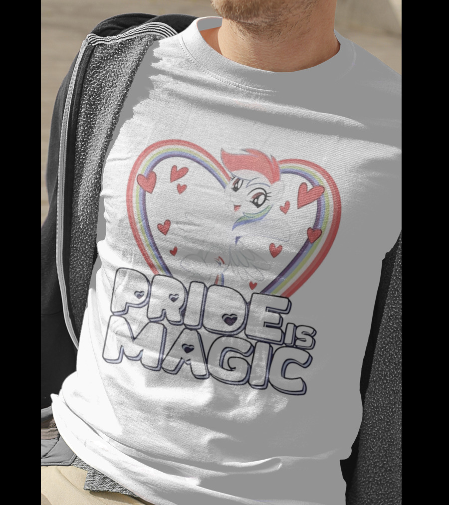 Pride Is Magic My Little Pony Rainbow Heart And Hearts T-Shirt