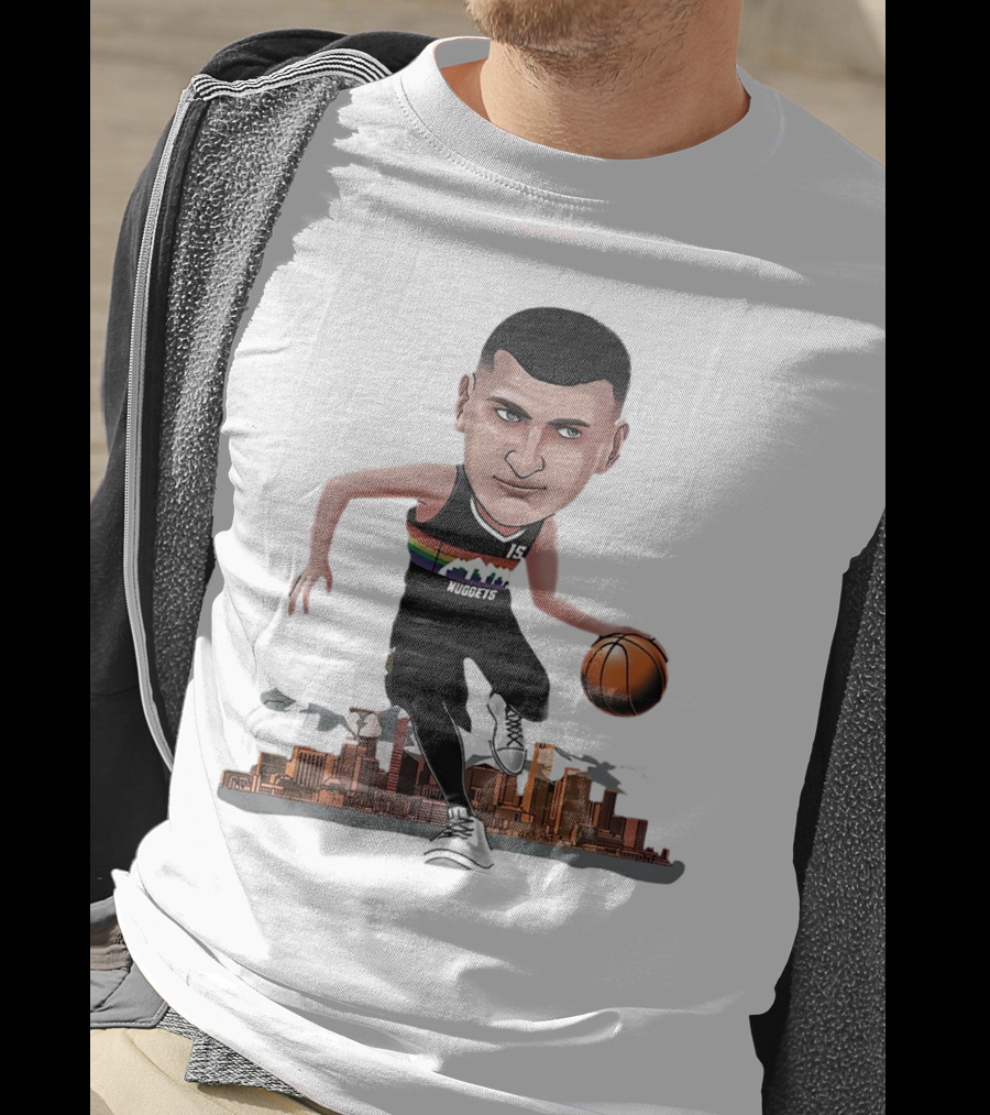 Nikola Jokić MVP Nuggets City Basketball Cartoon Player T-Shirt