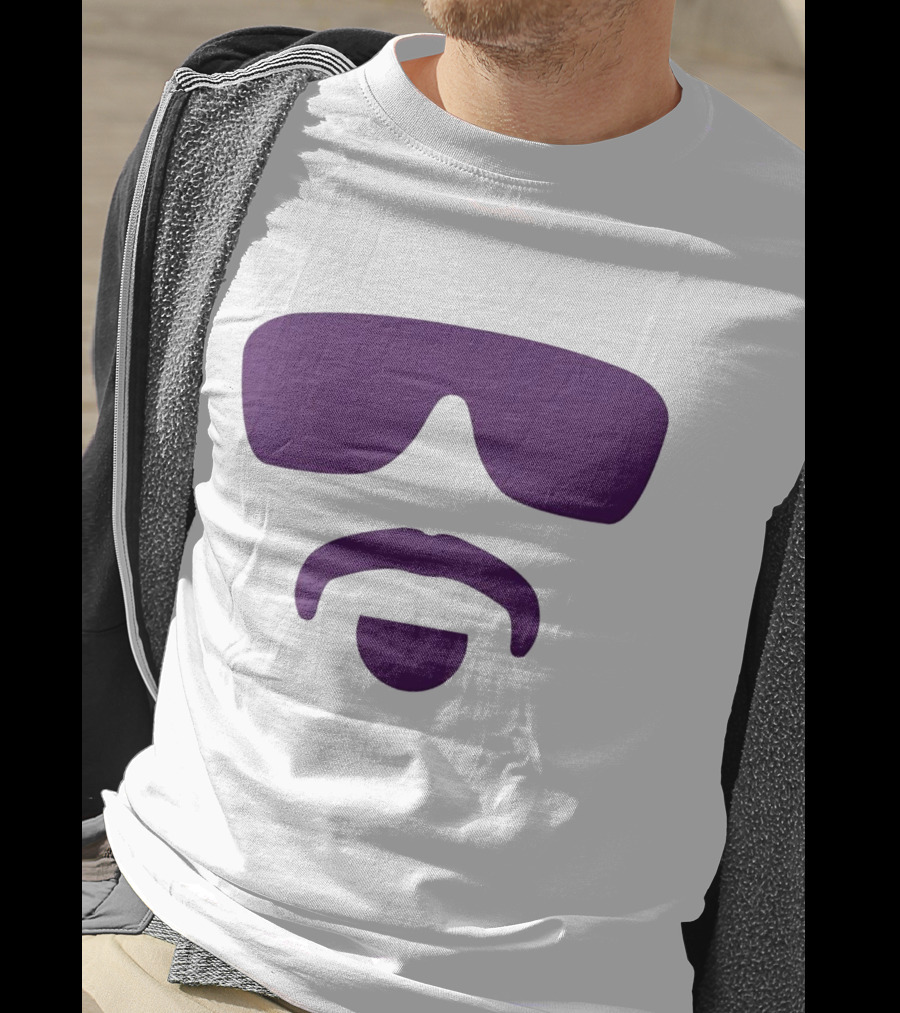 Hayden Travinski Moustache And Glasses Purple T-Shirt